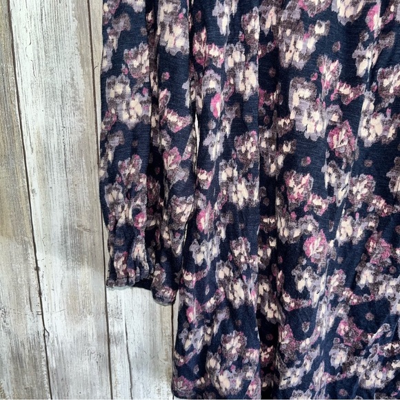 Lucky Brand Navy and Purple Floral Blouse - Picture 2 of 4